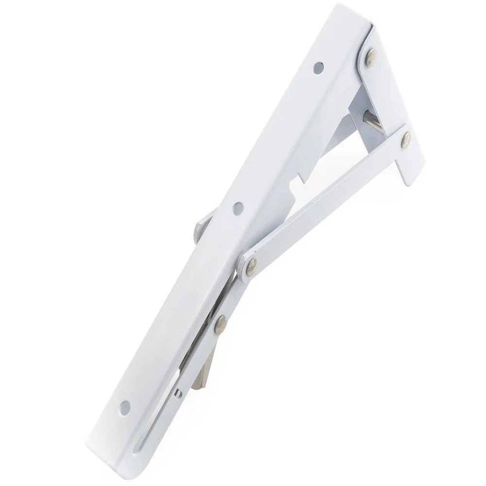 REGGIMENSOLA SUPPORTO STAFFA IN METALLO PIEGHEVOLE REGOLABILE BIANCA 40X20CM - TrAdE Shop Traesio