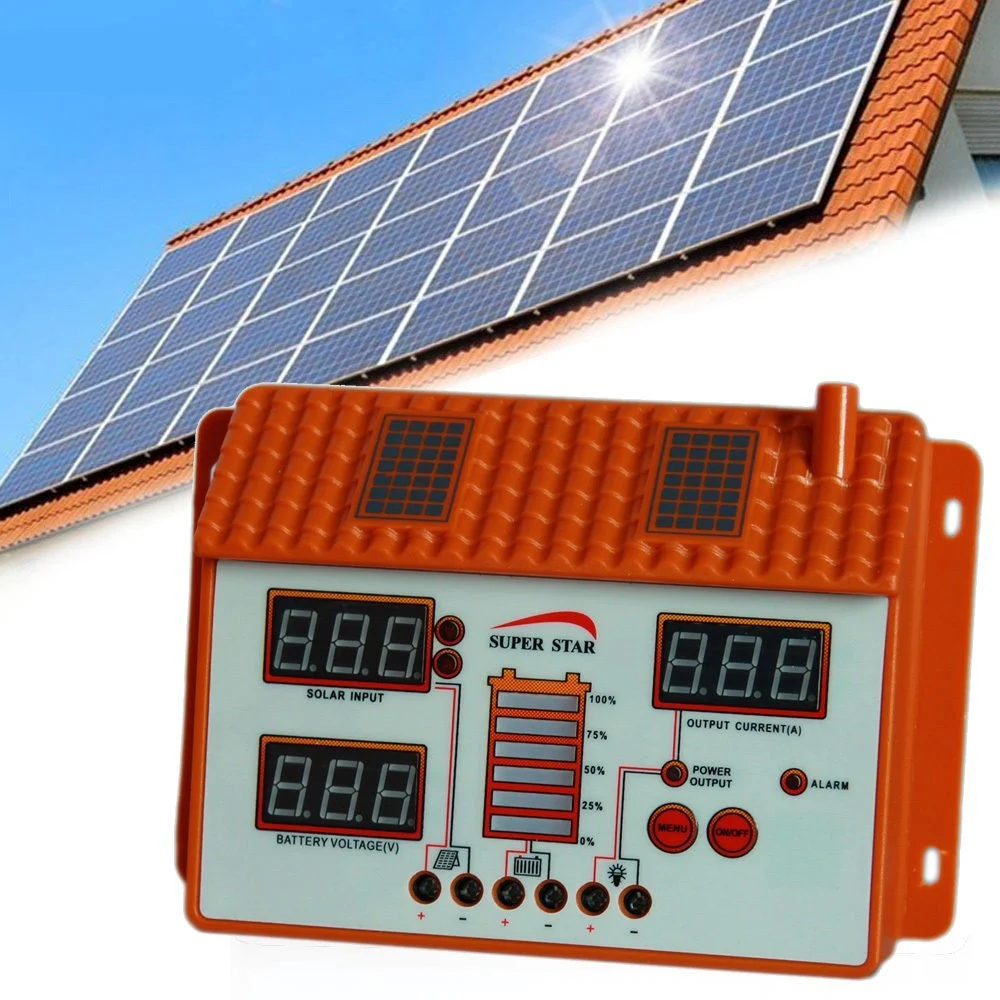 REGOLATORE DI CARICA PER PANNELLO SOLARE 12-24V 50 60A CONTROLLER PER RICARICA