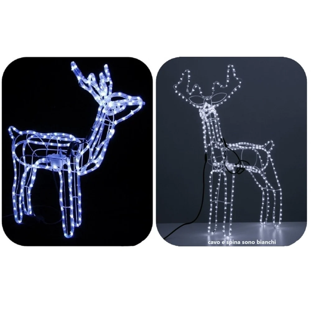 RENNA CON MOVIMENTO LUCE LUCI LED IP44 NATALE NATALIZIE DECORAZIONI ADDOBBI - TrAdE Shop Traesio