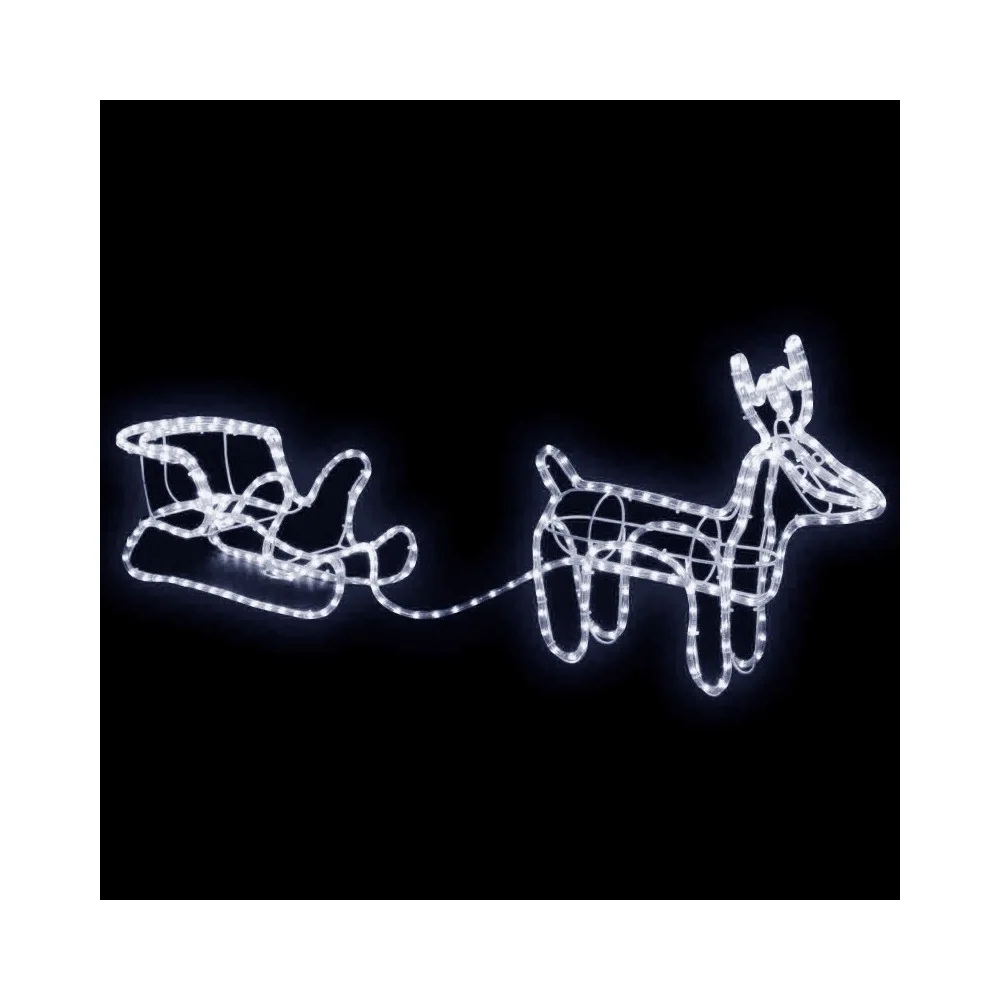 RENNA CON SLITTA LUCE LUCI A LED IP44 NATALE NATALIZIE DECORAZIONI ADDOBBI - TrAdE Shop Traesio