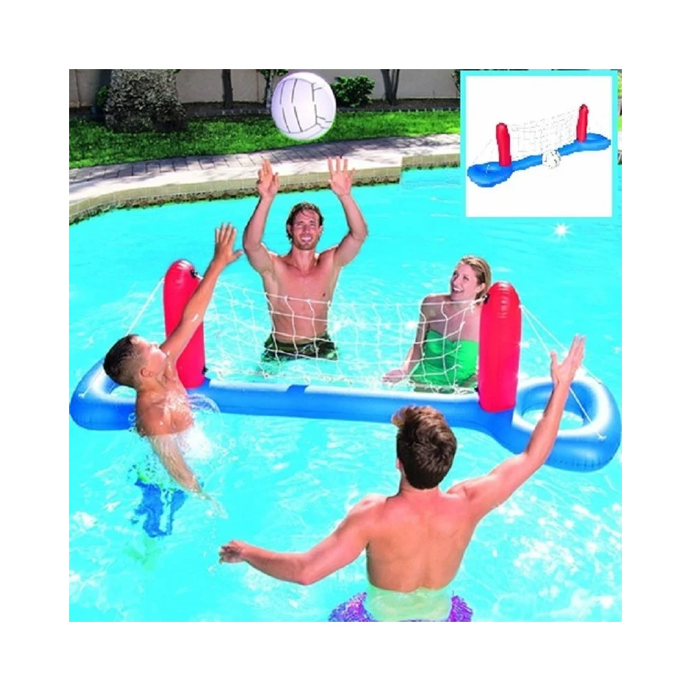 RETE PALLAVOLO GONFIABILE GALLEGGIANTE CON PALLONE 244 X 64 CM MARE PISCINA 52133 - TrAdE Shop Traesio