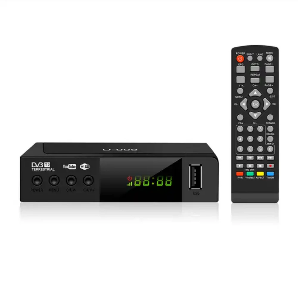 RICEVITORE DIGITALE TERRESTRE DECODER TV SCART MPMAN DVB-T 2012 TELECOMANDO USB