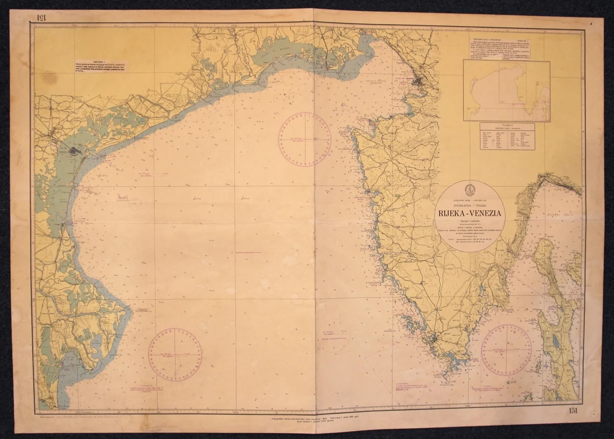 rijeka – venezia n. 151 (1973) - Carte nautiche, da pesca…