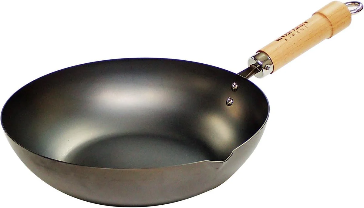 Riverlight Koku Wok 28cm IH Compatibile Made in Japan Frying Pan