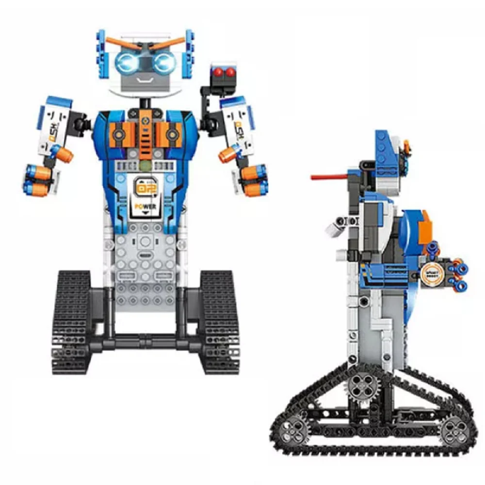 ROBOT TELECOMANDATO SET 477 MATTONCINI COSTRUZIONE FC9002 TECNOLOGIA CINGOLATA - Andowl