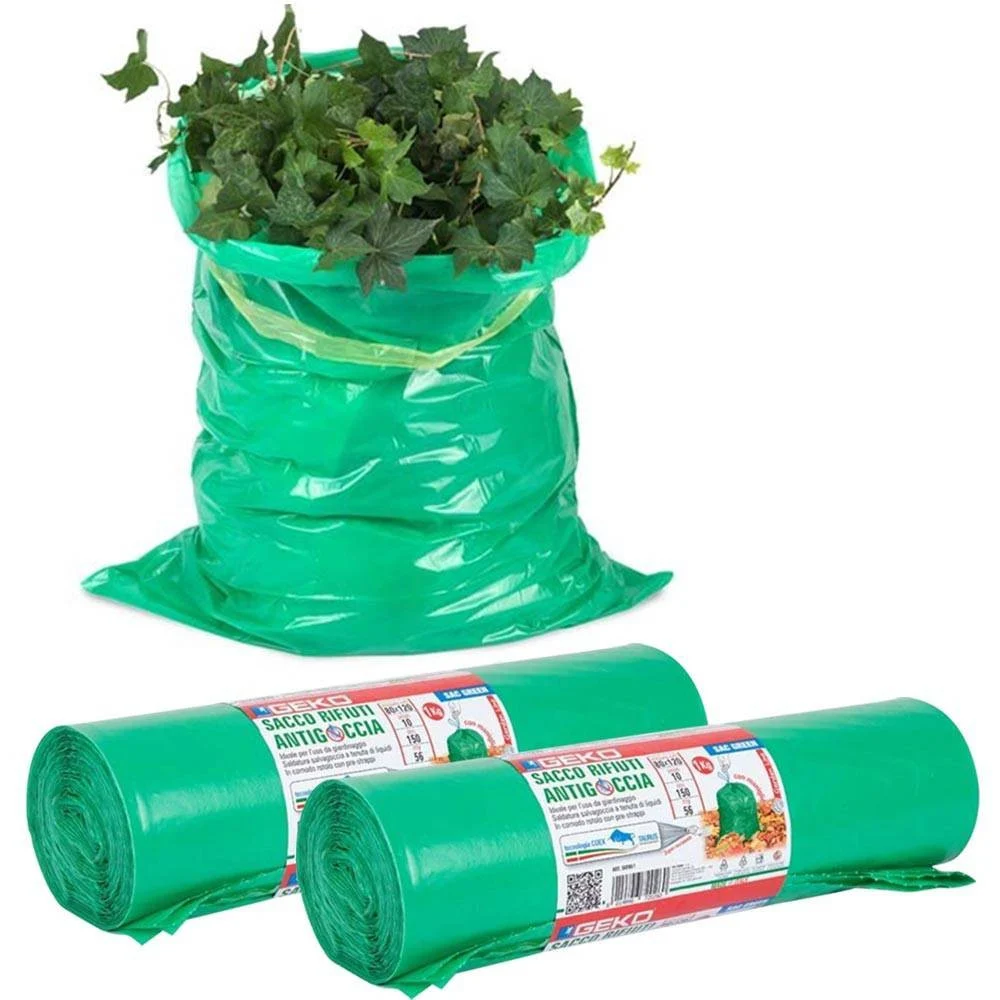 ROTOLI SACCHETTI SPAZZATURA SACCO GIARDINAGGIO 150LT 80X120CM CON LACCETTI 20PZ - TrAdE Shop Traesio