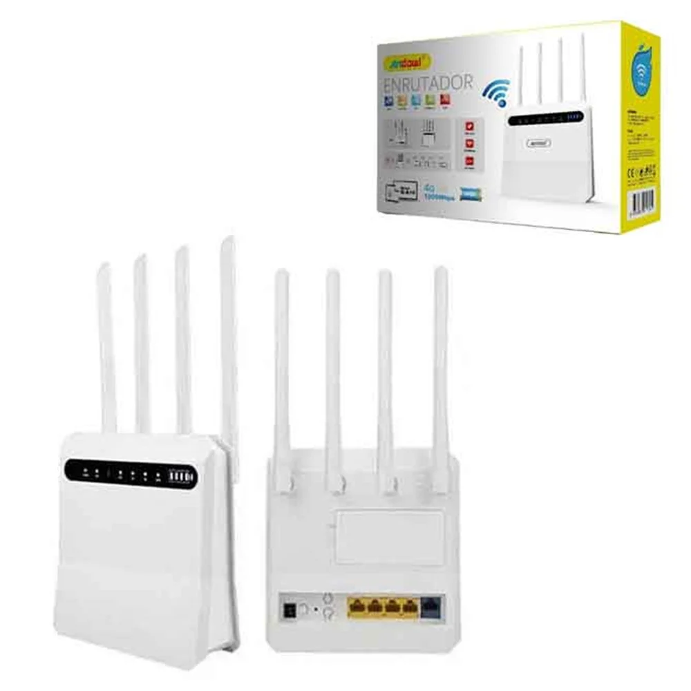 ROUTER MOBILE WI-FI WIRELESS 4G/5G 1200MBPS CON 4 PORTE ETHERNET BATTERIA 4400MAH Q-A10