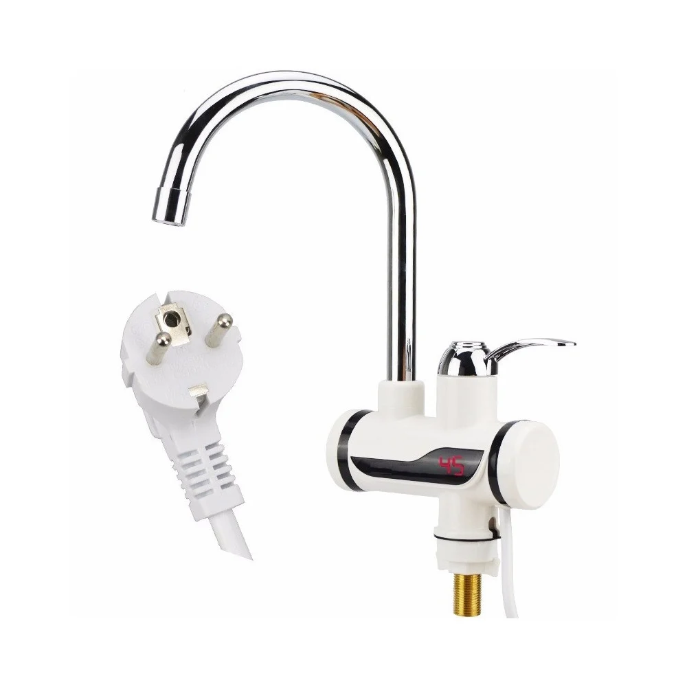 RUBINETTO MISCELATORE ELETTRICO CALDAIA ACQUA CALDA CON SPINA CUCINA BAGNO 3000W - TrAdE Shop Traesio