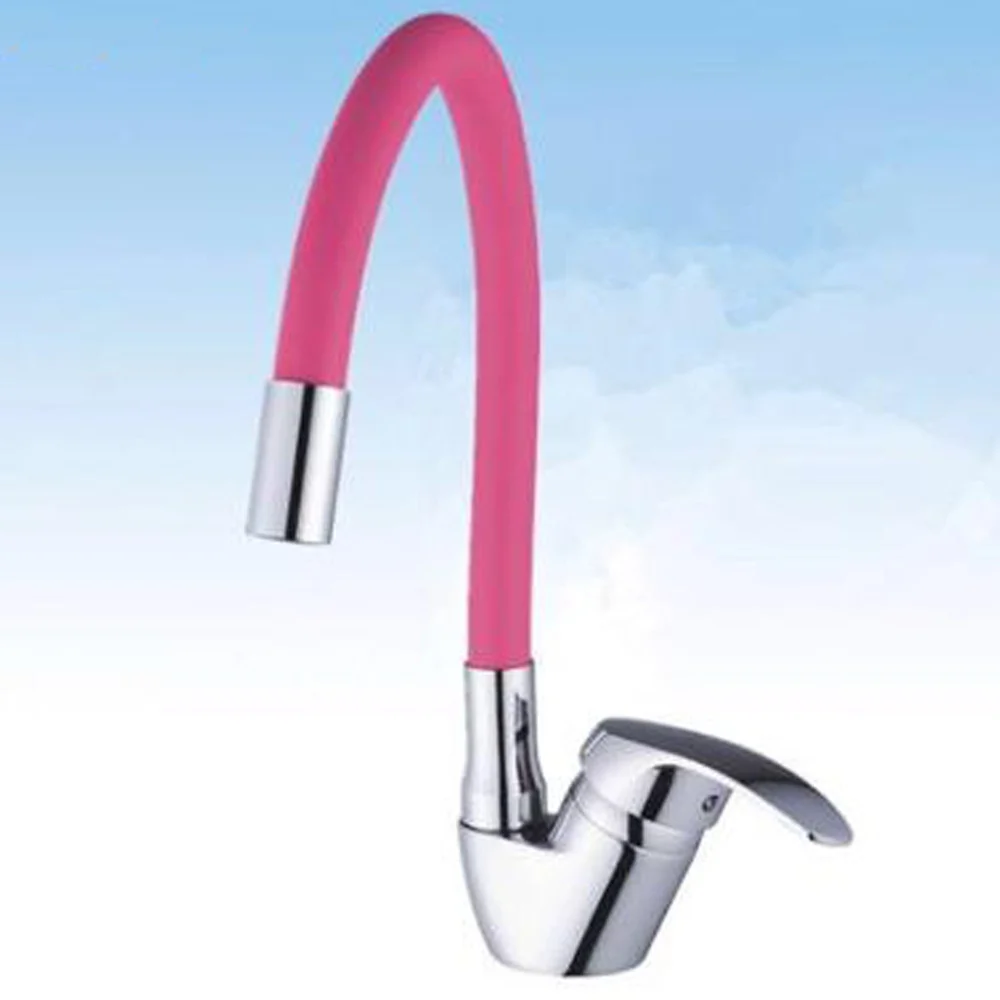 RUBINETTO MISCELATORE GIREVOLE PER LAVANDINO LAVELLO CUCINA COLORE CANNA FUCSIA - TrAdE Shop Traesio