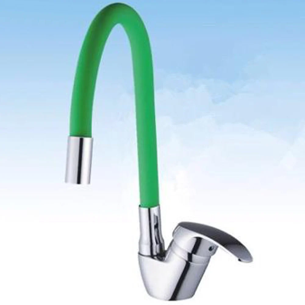 RUBINETTO MISCELATORE GIREVOLE PER LAVANDINO LAVELLO CUCINA COLORE CANNA VERDE - TrAdE Shop Traesio