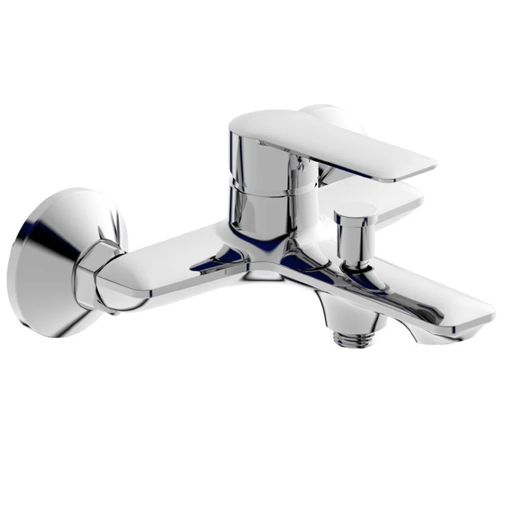 RUBINETTO MISCELATORE GRUPPO VASCA DA BAGNO CROMATO CON ATTACCO DOCCIA SOFI87104 - Cleafe