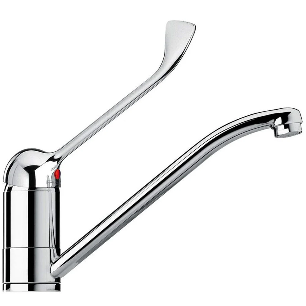 RUBINETTO MISCELATORE LAVABO COMANDO A GOMITO CON LEVA LUNGA CLINICA RISTORANTE - TrAdE Shop Traesio