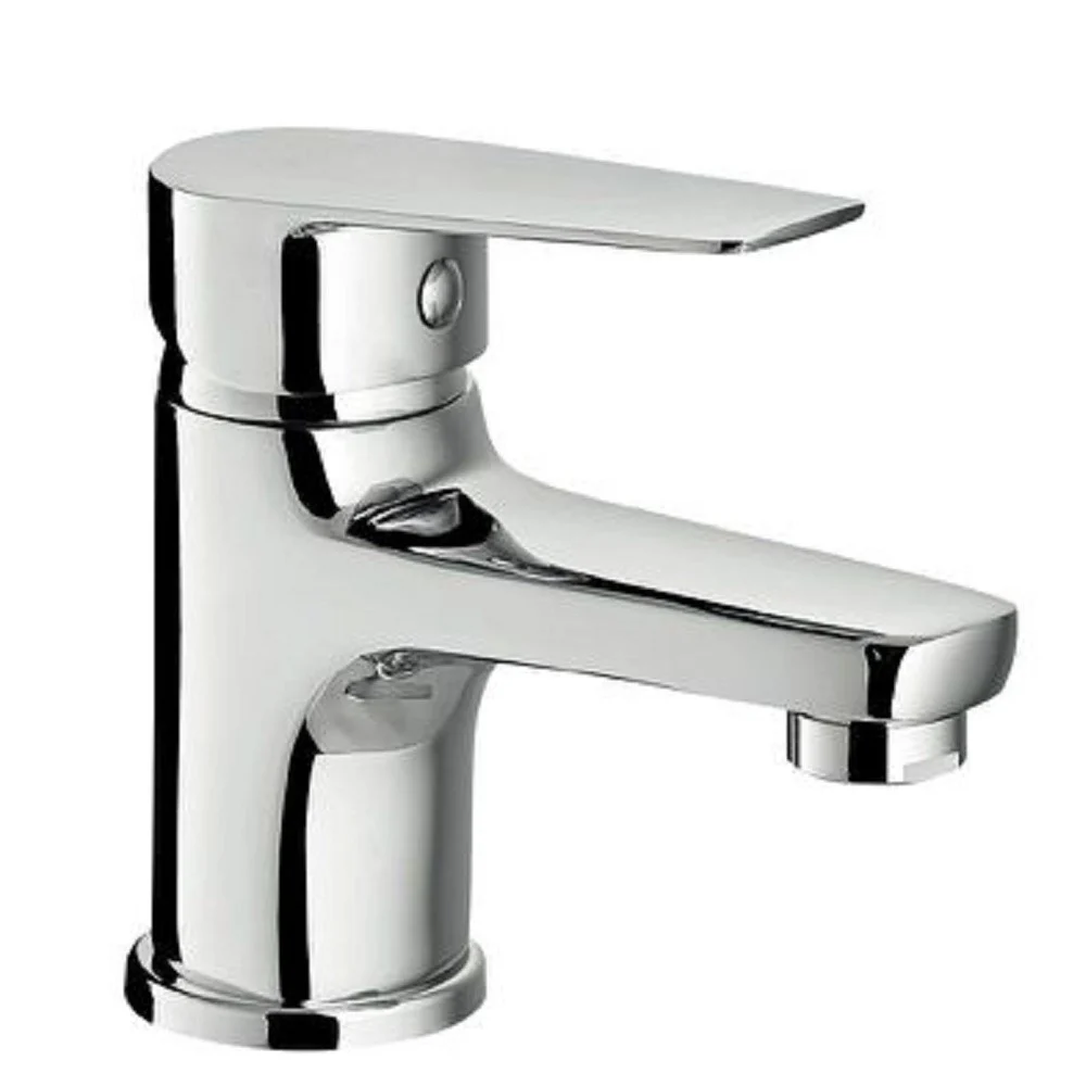 RUBINETTO MISCELATORE MONOCOMANDO CROMATO PER LAVABO LAVANDINO MODERNO CUBE87117 - Cleafe