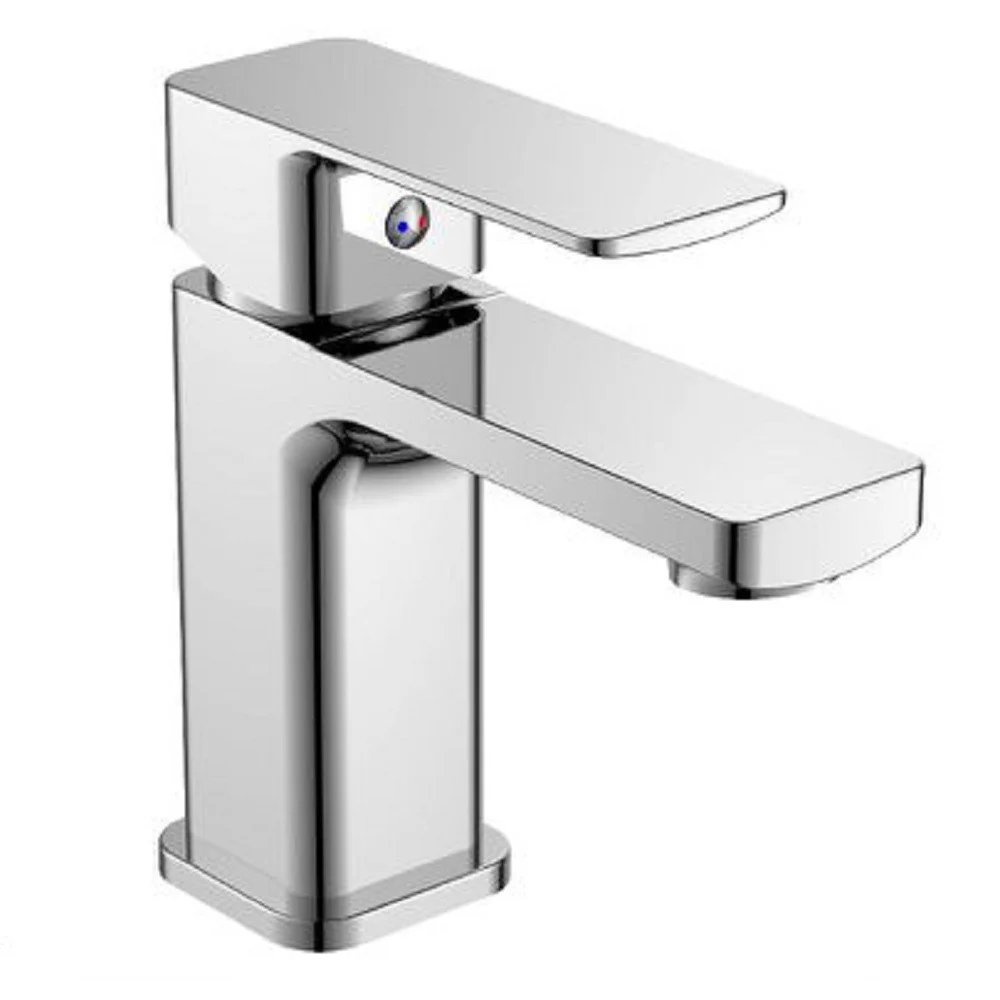 RUBINETTO MISCELATORE MONOCOMANDO CROMATO PER LAVABO LAVANDINO MODERNO SHAPE87114 - Cleafe