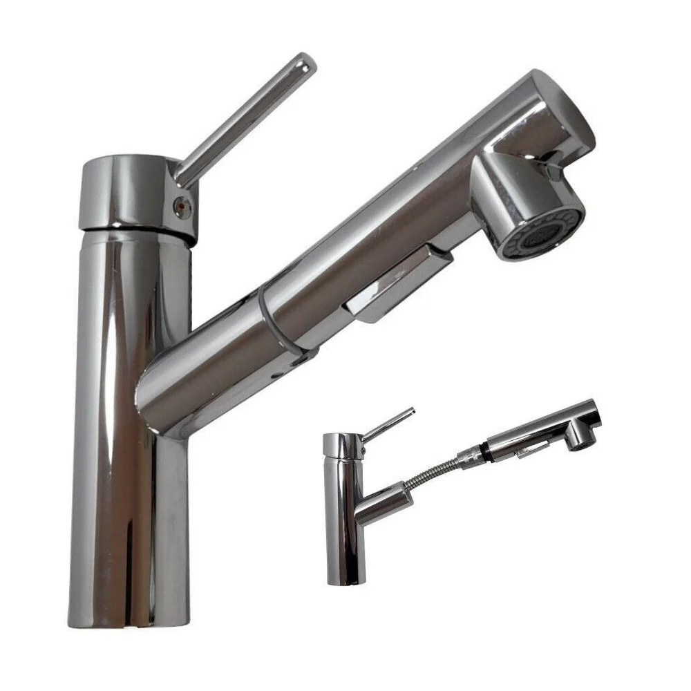RUBINETTO MISCELATORE PER LAVABO LAVANDINO CON DOCCETTA ESTRAIBILE MODERNO DESIG - TrAdE Shop Traesio