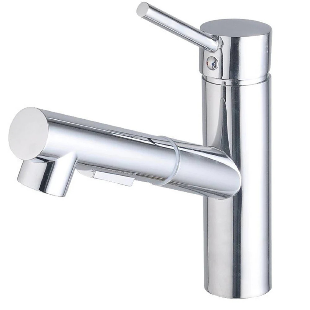RUBINETTO MONOCOMANDO LAVELLO CUCINA CON DOCCETTA ESTRAIBILE A CANNA CORTA BASSA - Cleafe