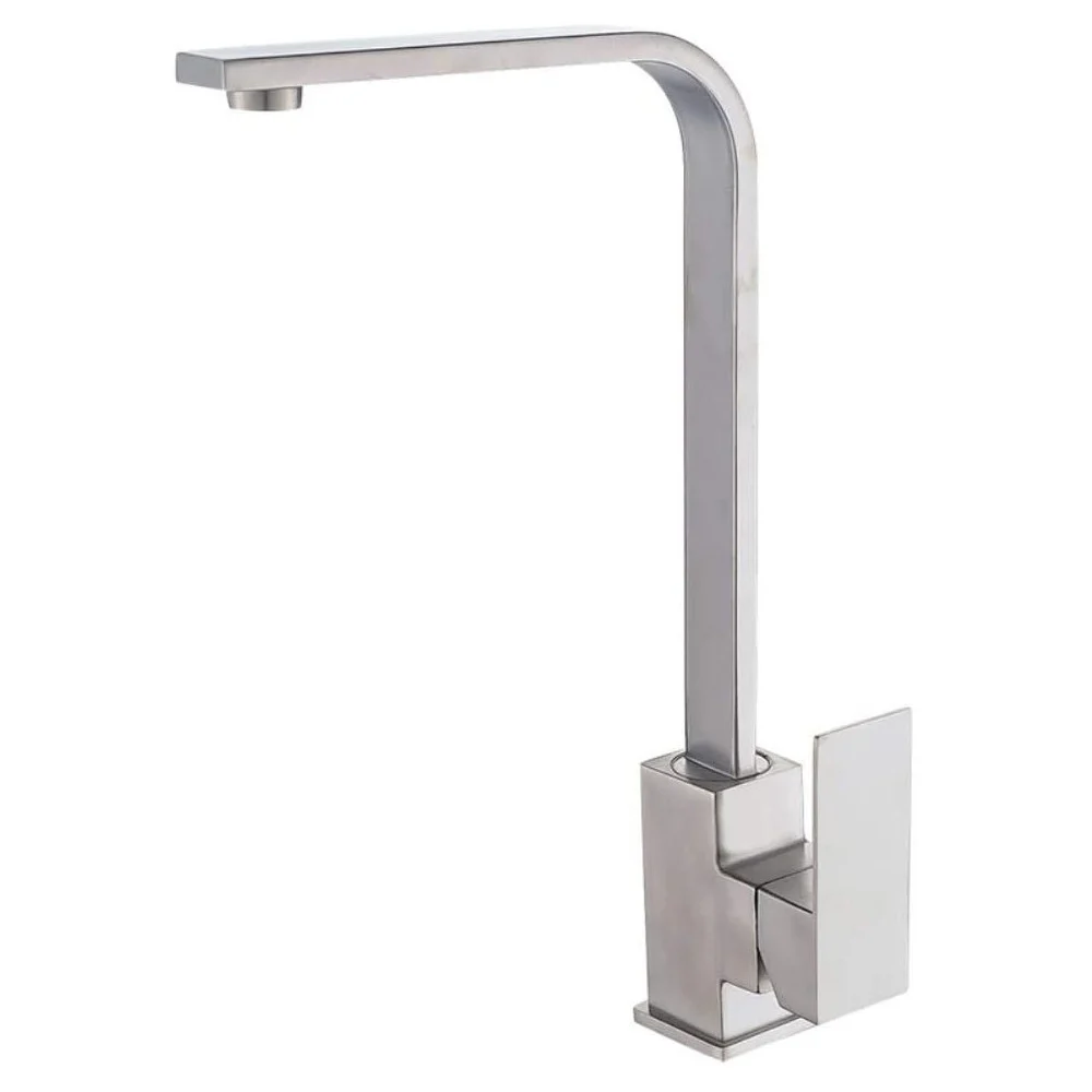 RUBINETTO MONOCOMANDO LAVELLO CUCINA TUBO CANNA ALTA LUNGA QUADRATA SAIL CUBE - Cleafe