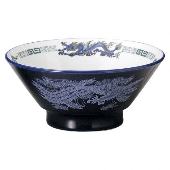 Ruri Hakuryu Kiridate Takadachi Ramen 6.5" Chinese Food Bowl White