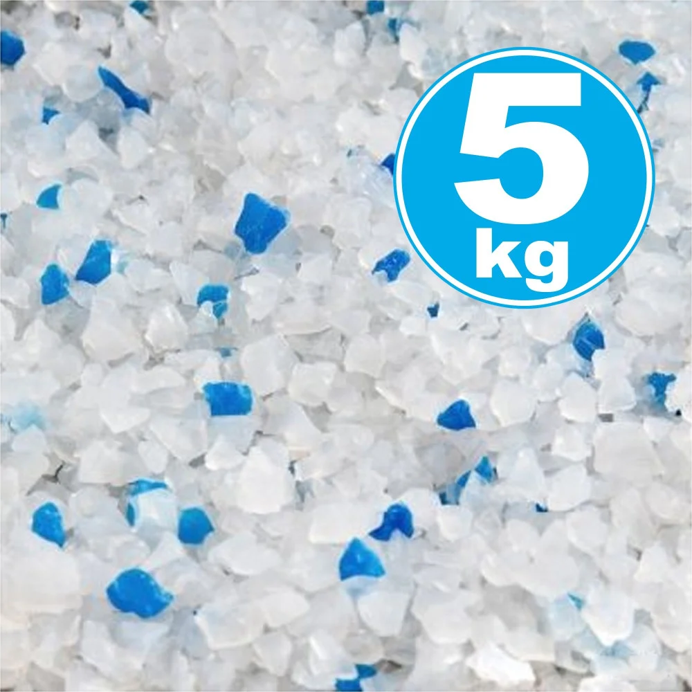 SABBIA SILICEA ANTIODORE CRISTALLI 1-8mm 5 KG BIODEGRADABILE LETTIERA GATTI