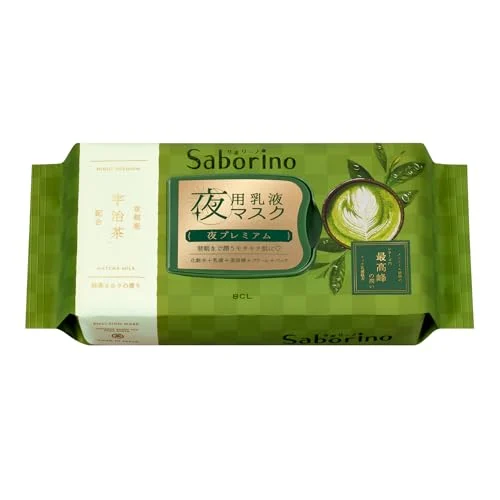 Saborino Night Face Mask Green Tea Milk