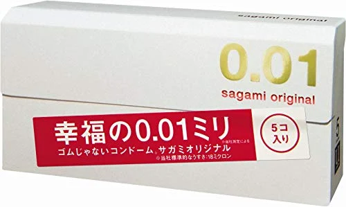Sagami Original 001 Condom Thin Polyurethane 0.01mm 5pcs