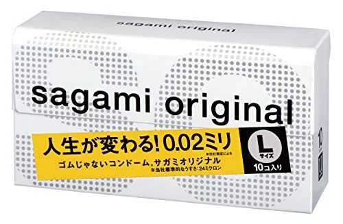 Sagami Original 002 Condoms Thin Polyurethane 0.02mm Size L 10 Pieces