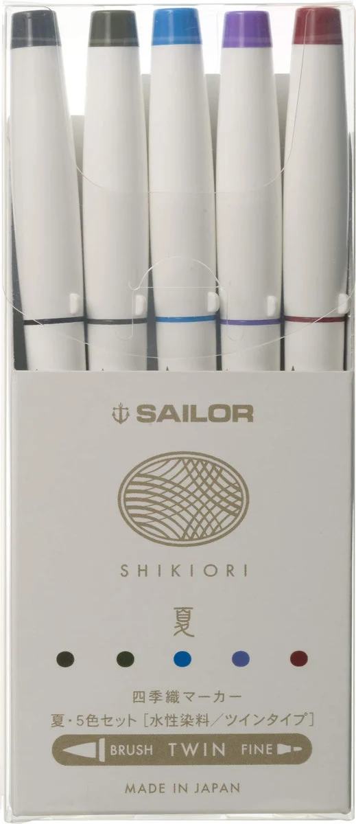 Sailor fountain pen water-based pen Shikiori marker summer 5 color set 25-5101-002