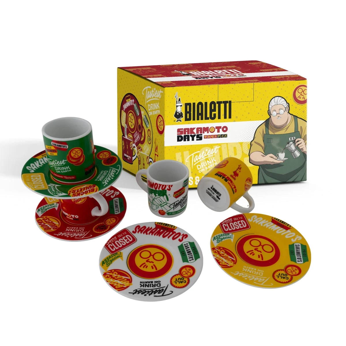 Bialetti set tazza e piattino espresso SAKAMOTO DAYS 80 ml