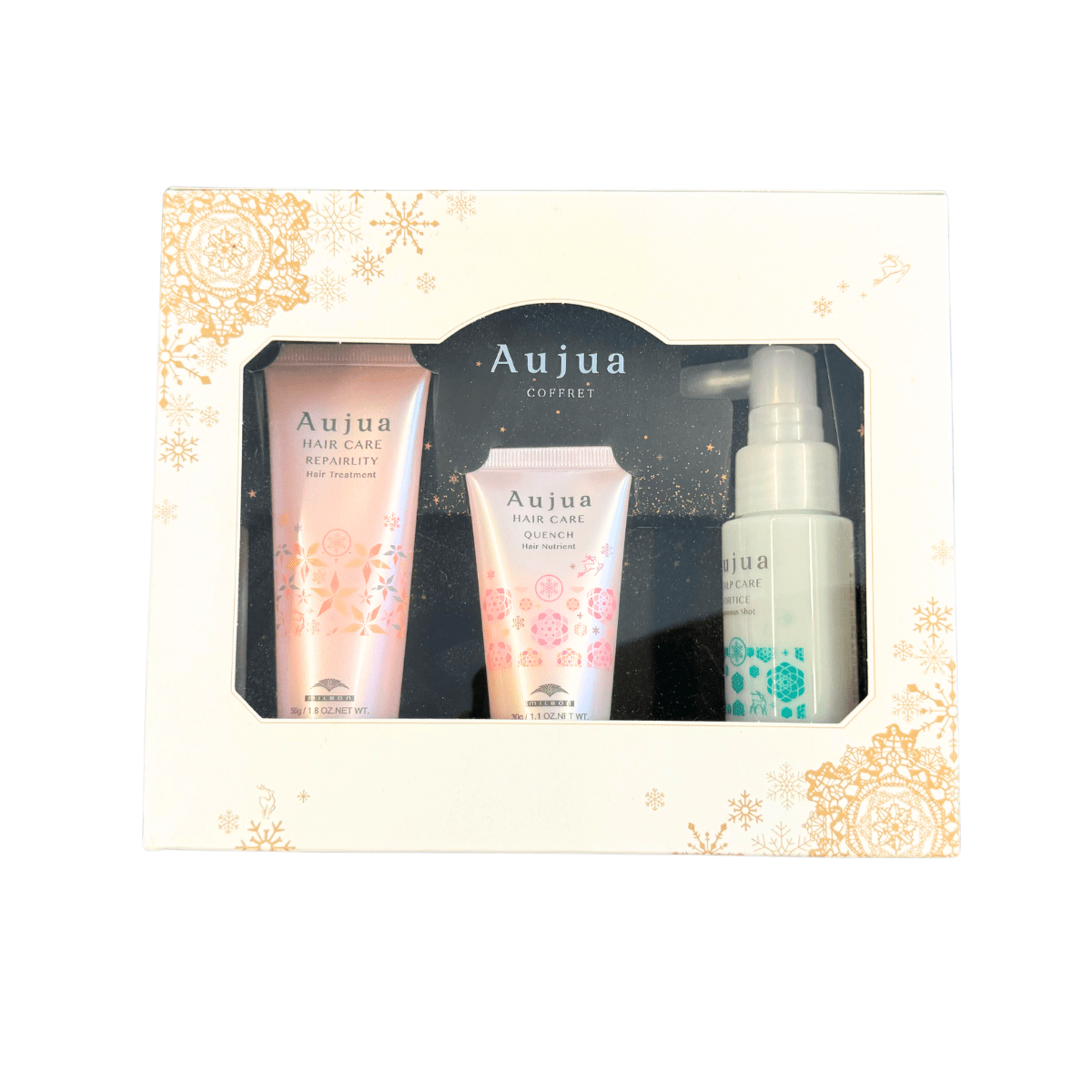 【SALE】MILBON Aujua COFFRET 3-Piece Hair Care Set