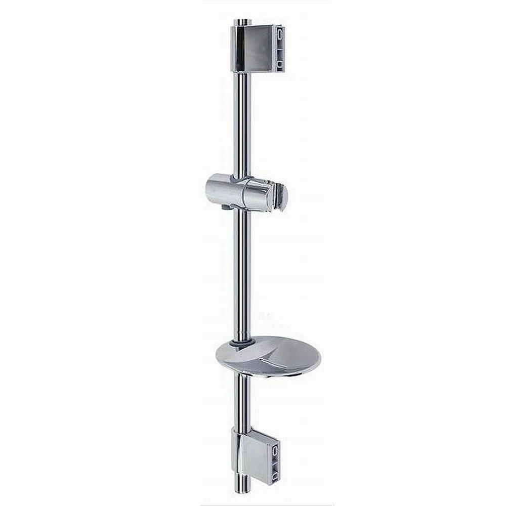 SALISCENDI CROMATO PER SOFFIONE DOCCIA CON PORTA SAPONE BAGNO MODERNO 60CM 79361 - Cleafe