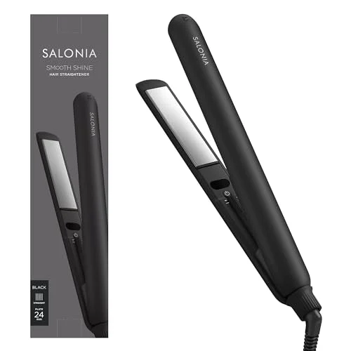 SALONIA Piastra Capelli Lisci Shine 24mm SAL23105BK Nero AC100-240V
