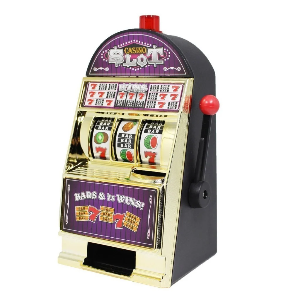 SALVADANAIO SLOT MACHINE CON CAMPANELLO LUCI E SUONI REALISTICI MONEY BANK SAVER - TrAdE Shop Traesio