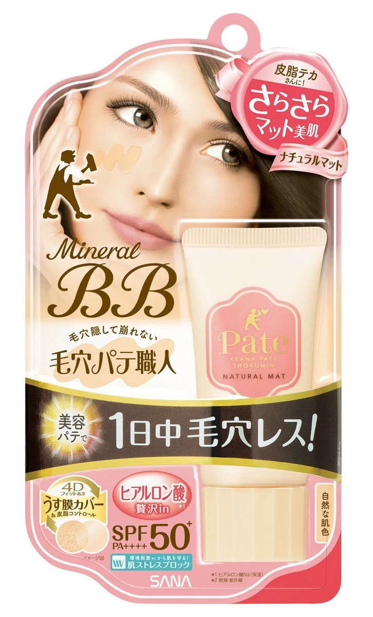 SANA Pore Pate Keana Shokunin Mineral BB Cream Natural Matte Natural Skin Tone 30g