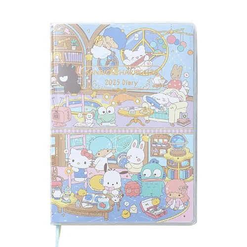 SANRIO B6 Diary 2025 Handbook with Schedule Stickers 456195