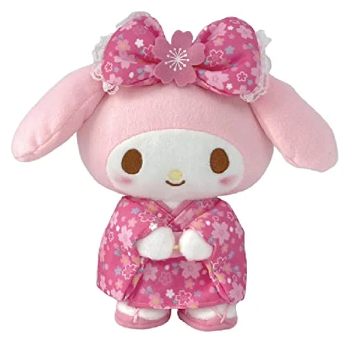 MyMelody Mascot Sakura Kimono Plush Toy 12345 Pink 30cm - Sanrio