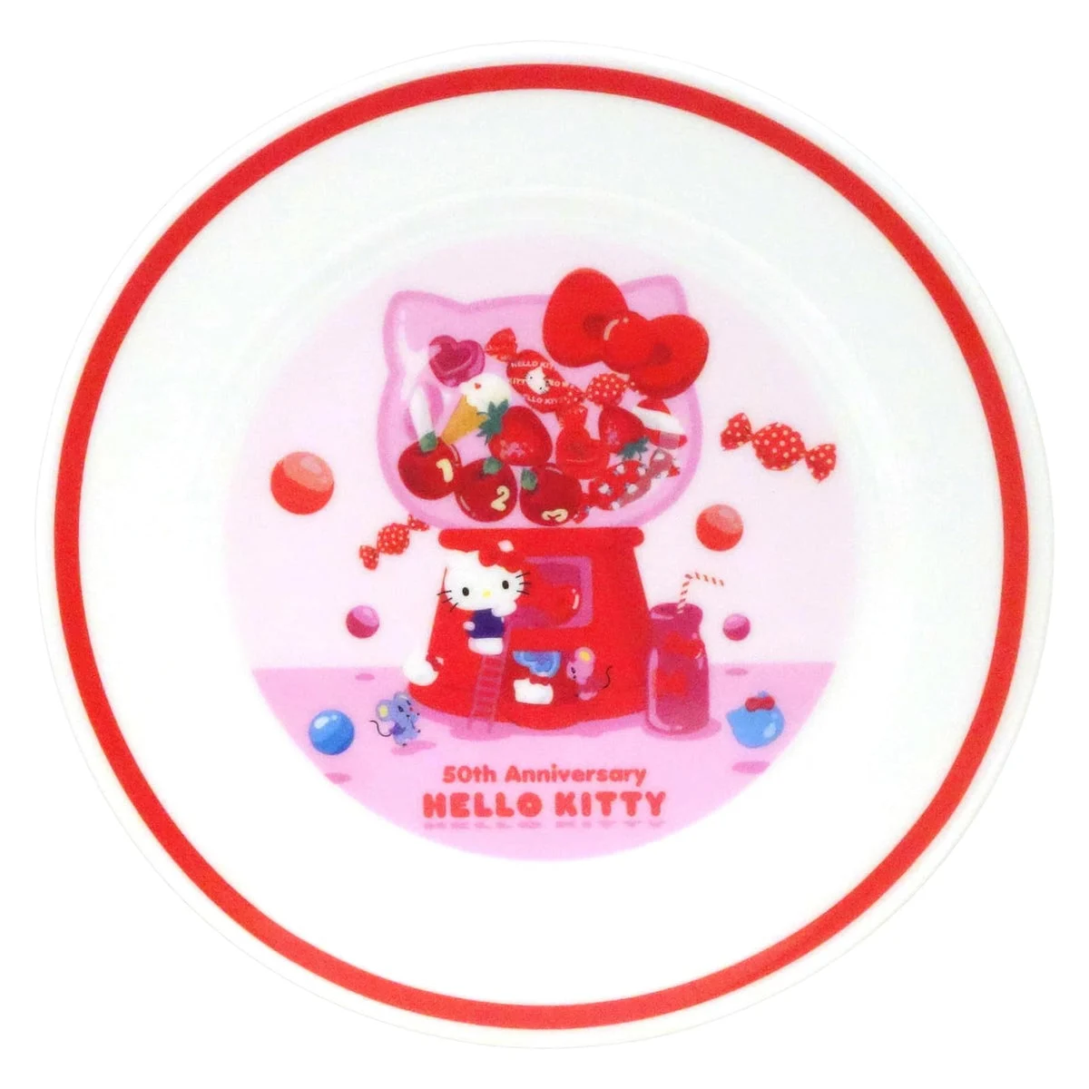 Sanrio Hello Kitty 50th Anniversary Plate 19 5cm Microwave Dishwasher Safe 310133