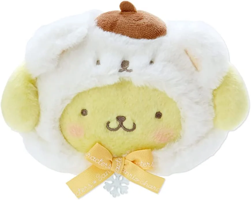 Sanrio Pouch Pompompurin Snow Design 12345 White 1 Piece