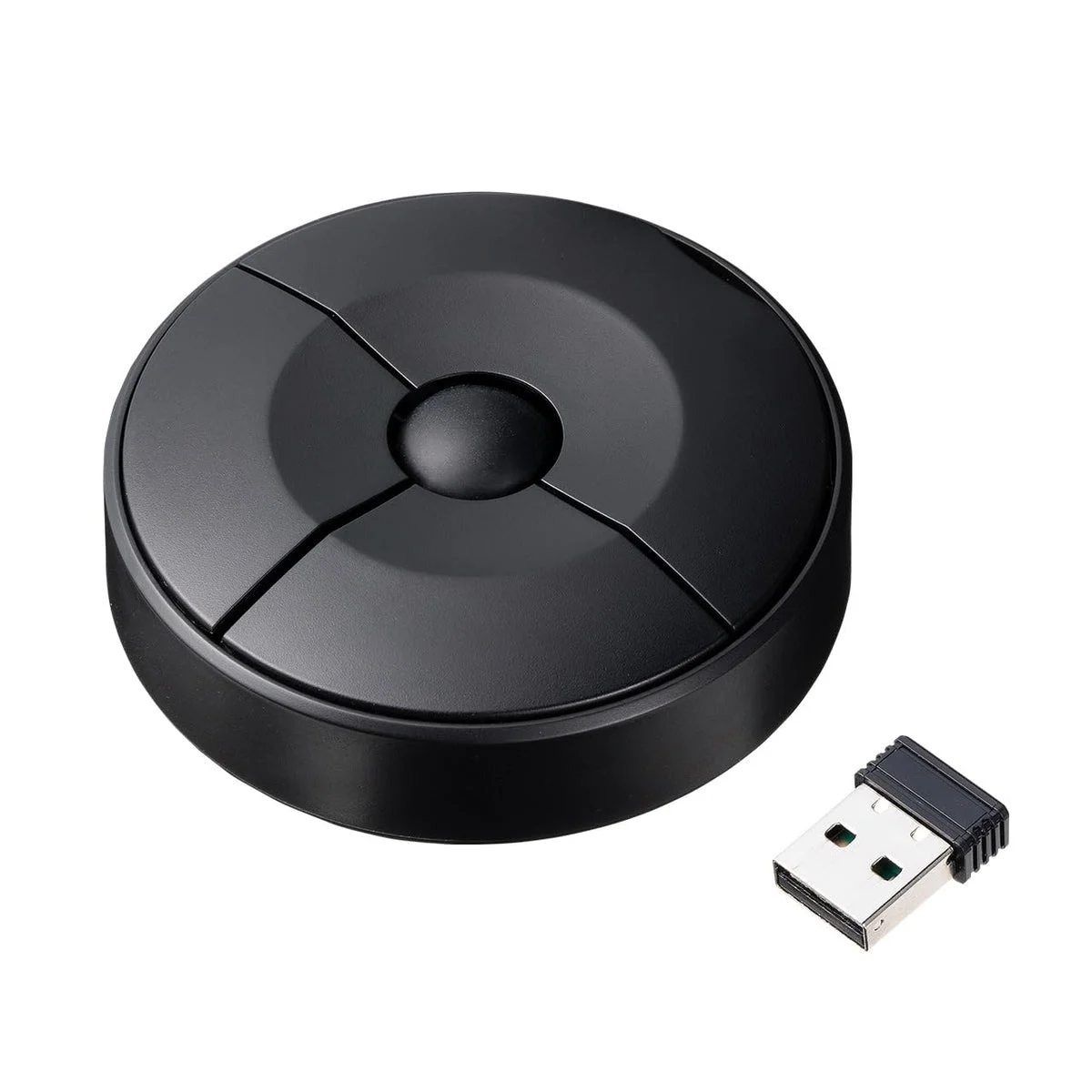 Sanwa UFO Mouse Bluetooth Mouse USB-A Receiver 400-MAWBT198BK Black