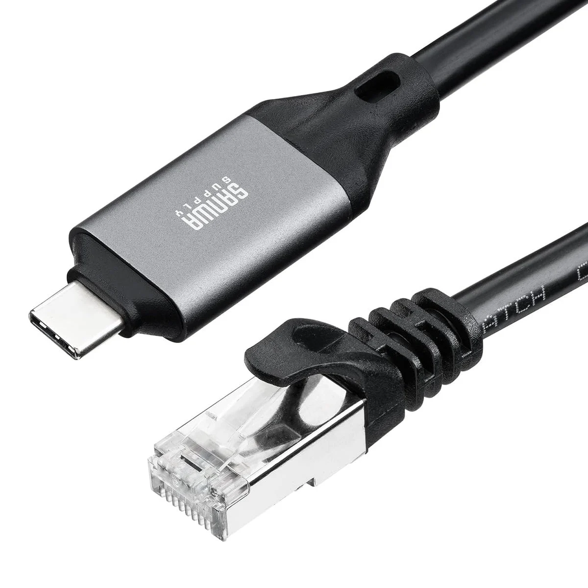 Sanwa Direct USB Type C to RJ45 Ethernet Gigabit LAN Adapter Cable 3m 5m Cat6 1Gbps MAC Support 500-LAN6KC03