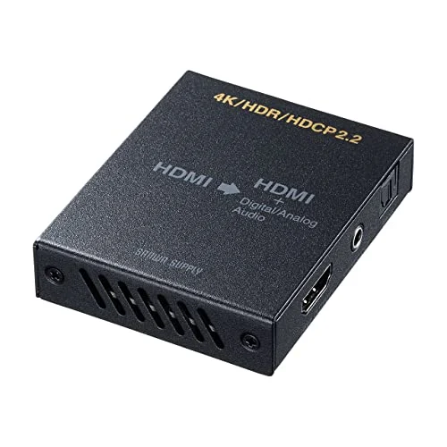 Sanwa Supply HDMI Audio Separator 4K HDR Optical Digital Analog VGA-CVHD8