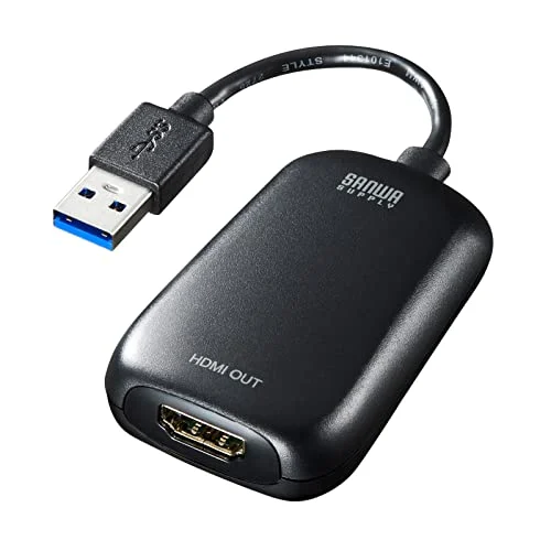 Sanwa Supply USB to HDMI Display Adapter 1080P USB3.0 6 Displays USB-CVU3HD1N