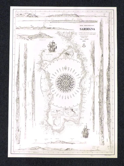 carta – sardegna – mare mediterraneo (1992) - Arredamento marinaresco