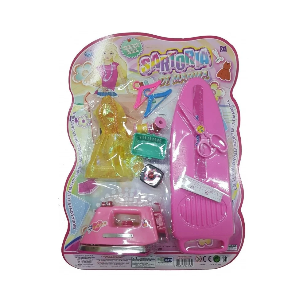 SARTORIA DI MAMMA ASSE DA STIRO FERRO FORBICINE CARRELLO METRO GIOCO BAMBINE - TrAdE Shop Traesio