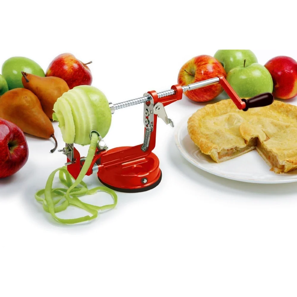 SBUCCIA MELA AFFETTA TAGLIA PELA PERE PULISCI PATATE FRUTTA LEVA TORSOLI ACCIAIO - TrAdE Shop Traesio