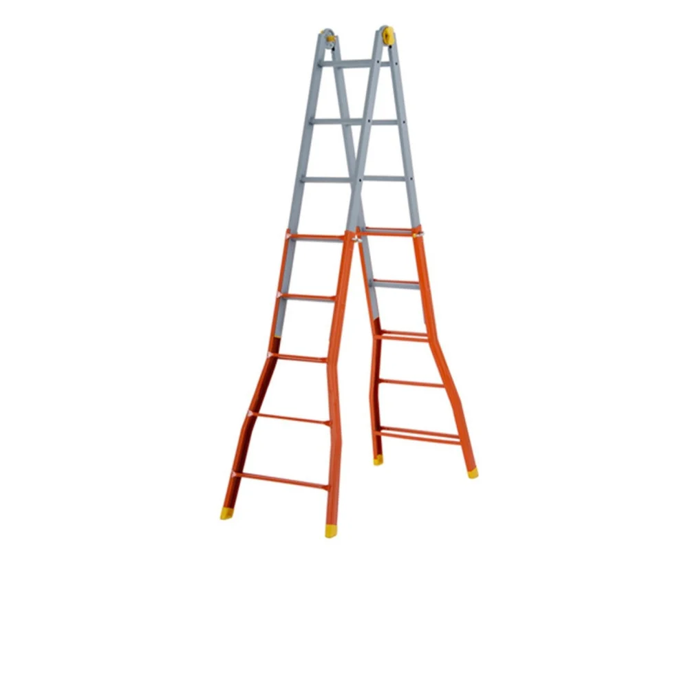 SCALA SCALETTO TELESCOPICA GIGANTE IN ACCIAIO GIERRE 5+5 GRADINI TRASFORMABILE - Gierre ®