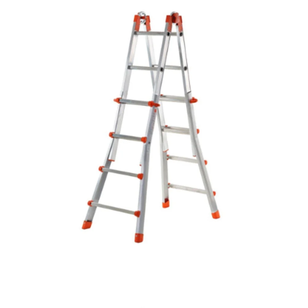 SCALA TELESCOPICA ALLUMINIO MAX 4.85 MT 4+4 GRADINI PIOLI MADE IN ITALY GIERRE - Gierre ®