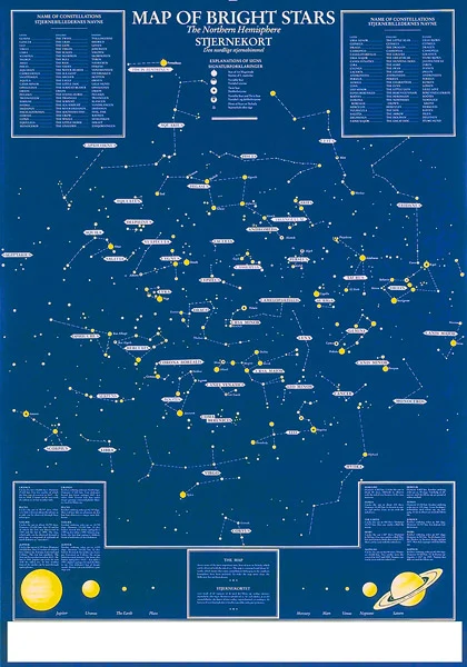 map of bright stars - Carte nautiche, da pesca…
