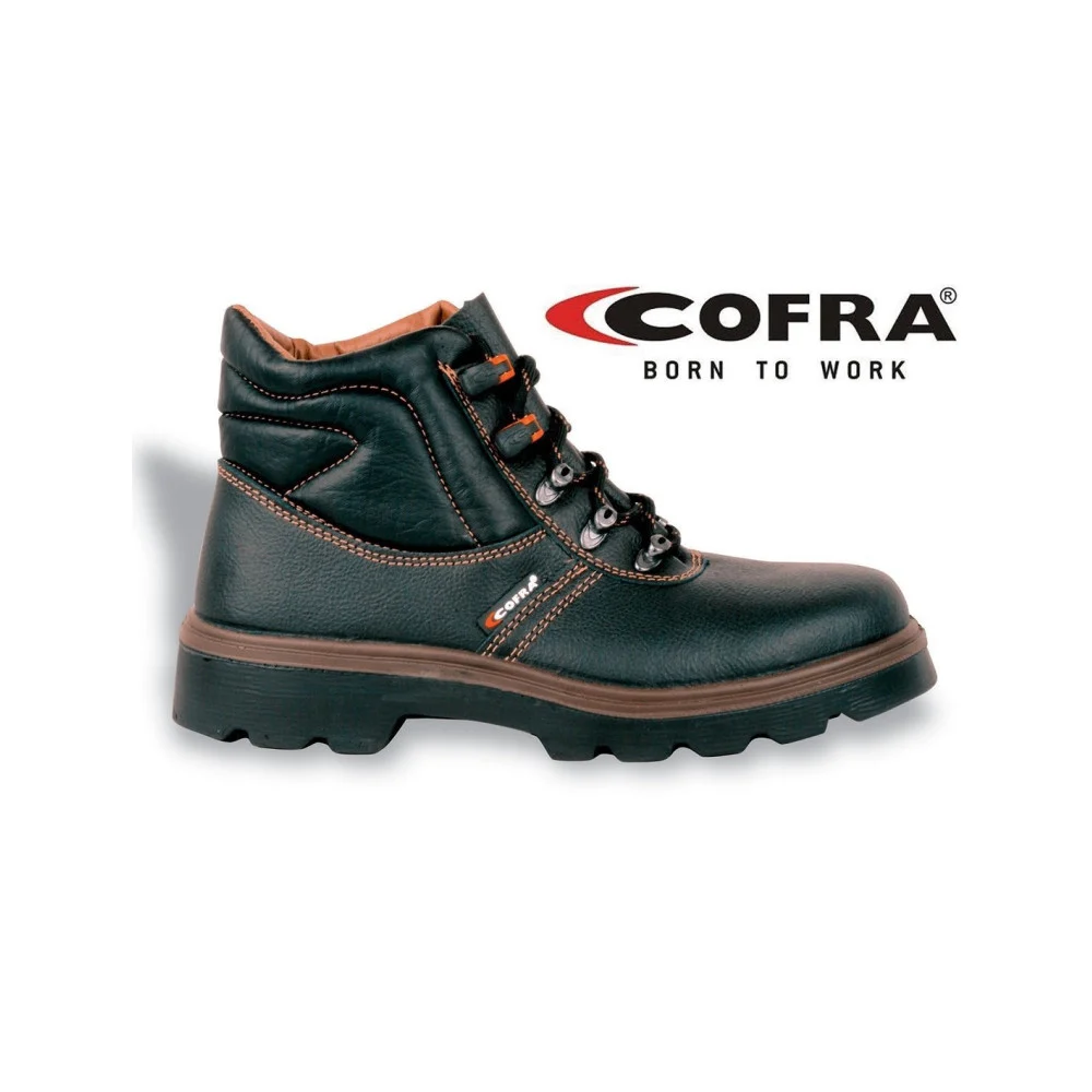 SCARPE DA LAVORO POLACCO PELLE NERO/DAINO SINT./LAMINA APT COFRA NEW PARIDE - Cofra ®