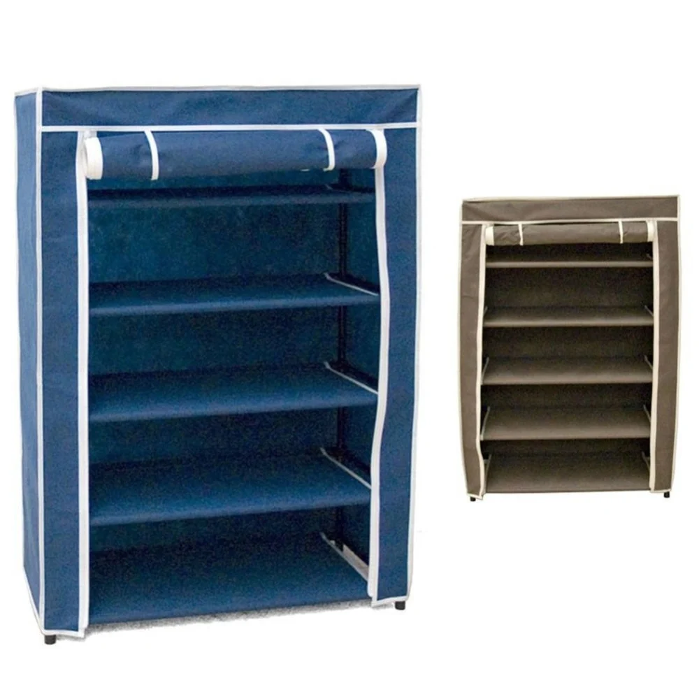 SCARPIERA IN METALLO E TESSUTO COLORATA RICHIUDIBILE DA CAMPEGGIO 60X30X88CM - TrAdE Shop Traesio