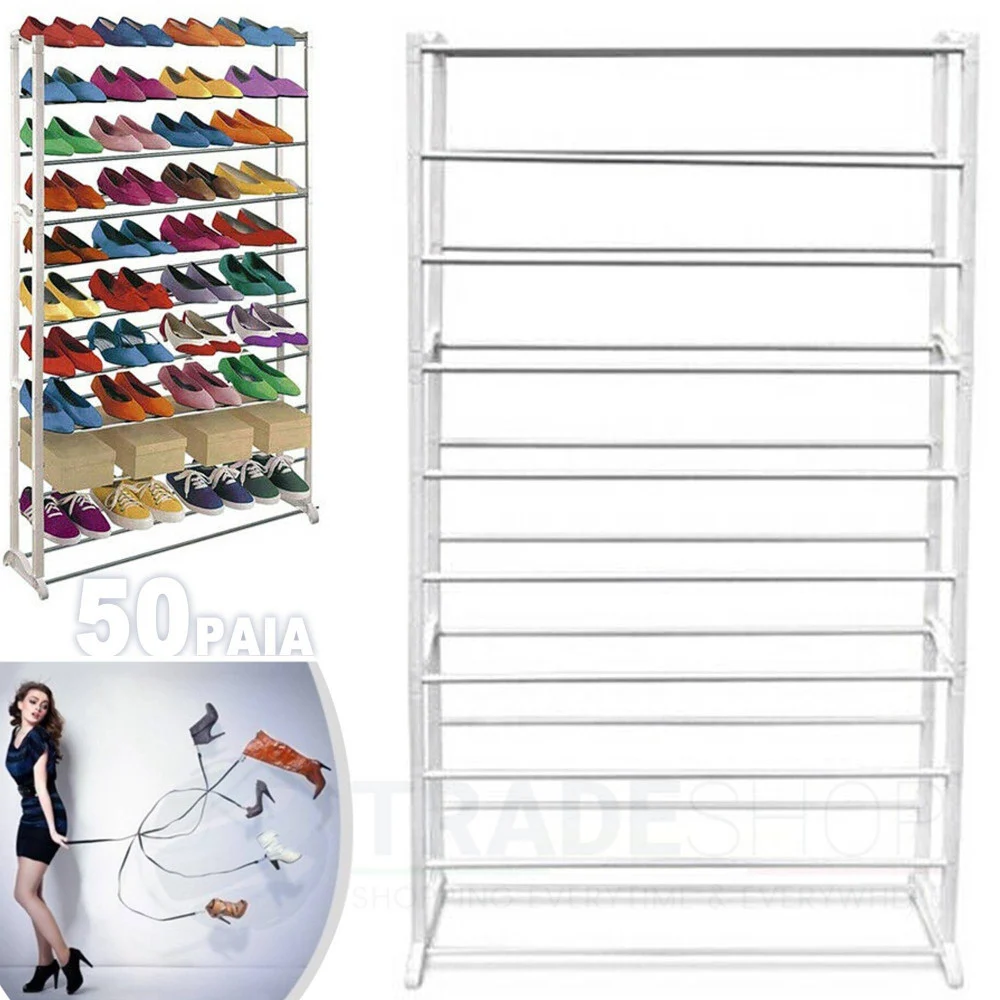 SCARPIERA 50 PAIA SCARPE SALVASPAZIO ORGANIZER ORDINE RIPOSTIGLIO CASA ARMADIO - TrAdE Shop Traesio